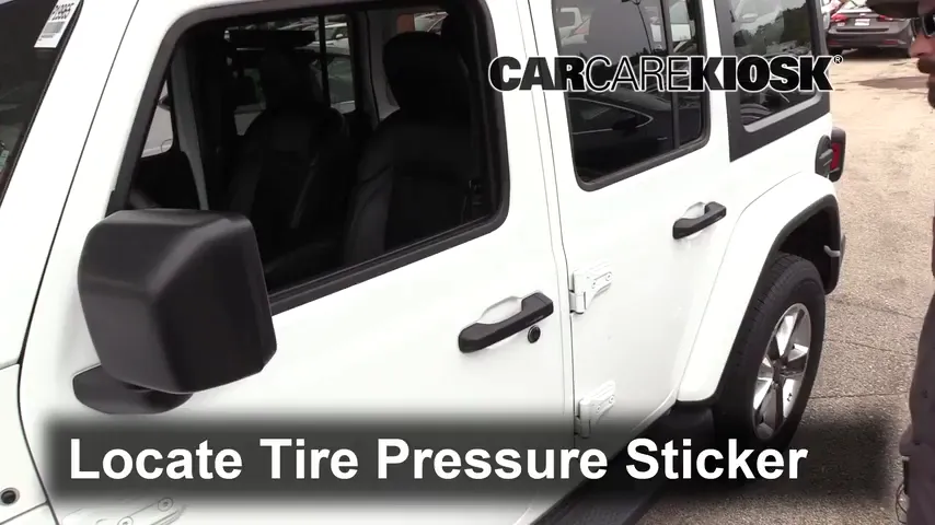 2018 Jeep Wrangler Unlimited Sport 3.6L V6 Tires & Wheels Check Tire Pressure